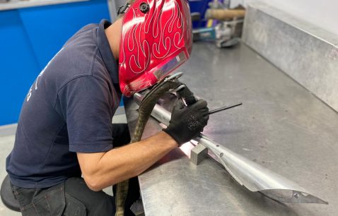 Nige Andrews welding the torch for the Commonwealth Games 2022.